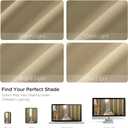 CUCRAF Blackout Curtains 54 inches Long 2 Panels Set for Bedroom, Beige Rod Pocket Room Darkening Curtain for Living Room, Thermal Insulated Window Drapes (W 52 x L 54 Inch)