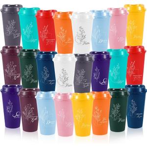 party greeting 24 Pcs Employee Appreciation Gifts 16oz Plastic Cups with Lids Thank You Gifts for Staff Coworker Reusable Tumblers Thank You Cups for Teacher Nurse(Inspiration)
