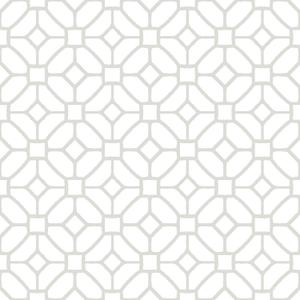 FloorPops Lattice Peel and Stick Floor Tiles, White and Off-White, Geometric Vinyl Floor Tiles, 12 in x 12 in, Pack of 10