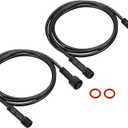 PATIKIL 3.28Ft 2 Pin Extension Cable Wire, 2Pcs 22 AWG Waterproof IP67 Connector with Male and Female at Both Ends for LED Strips, Black