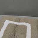 Color&Geometry Beige Bathroom Rugs 24x16, Extra Soft Absorbent Microfiber Bath Rugs, Non-Slip Bathroom mat, Washable Plush Bath Mats for Bathroom, Shower, Bathtub, Laundry, Beige (3-beige White)