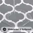 Smiry Round Plastic Table Cloth, Waterproof Vinyl Tablecloth with Flannel Backing for Round Tables, Wipeable & Spillproof for Dining, Camping, Indoor and Outdoor (60" Round, Grey)