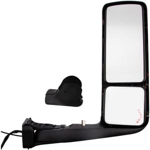 Chrome Door Mirror assembly fit for Truck International LT625 2017+ Power Heated with LED Signal light and CB, Right Passenger Side RH