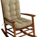 Easy-Going Indoor Outdoor Water Resistant Rocking Chair Cushions Premium Tufted Pads Non Skid Slip Backed Upper Khaki