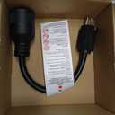 AC WORKS NEMA 5-20P 20Amp 125Volt Plug to Locking 20Amp L5-20R Female Connector Adapter Cord (Black)