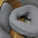 TOROKOM Breast Pillow for Massage, Massage Bolster Face Down Pillow for Sleeping Washable Soft Head Cushion and Chest Cushion for SPA Home Gray (Grey)