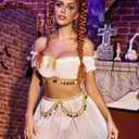 Avidlove Cosplay Lingerie for Women 3 Piece Sexy Roleplay Costumes Off Shoulder Mesh Top with Skirt (White, S)