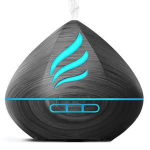 Essential Oil Scent Diffuser: 500ML Aroma Diffuser with Remote Control, Large Fragrance Aromatherapy Diffuser for Bedroom Home, Mist Humidifier with 14 Colors LED Lights and waterless Auto-Off, Black