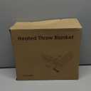 Electric Heated Blanket Throw 50"x60" White Ultra Soft Luxury Fluffy Faux Rabbit Fur Machine Washable 6 Heat Settings 4 Hours Auto Off Overheat Protection for Home Office Use