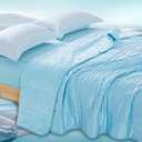 King Size Weighted Blanket 20lbs(88''x104'', Dual-Sided), Reversible King Weighted Blanket with Cozy Warm Velvet & Cooling Tencel Fabric for Adults & Couple All Season - Carry Bag Included, Lake Blue