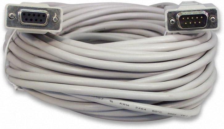 YCS basics 50 Foot DB9 9 Pin Serial / RS232 Male/Female Extension Cable