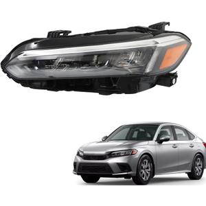 Driver Side Headlights Assembly Replacement for Honda Civic 2022 2023 Housing Black Lamp LH 1PC 33150-T20-A22 HO2502206