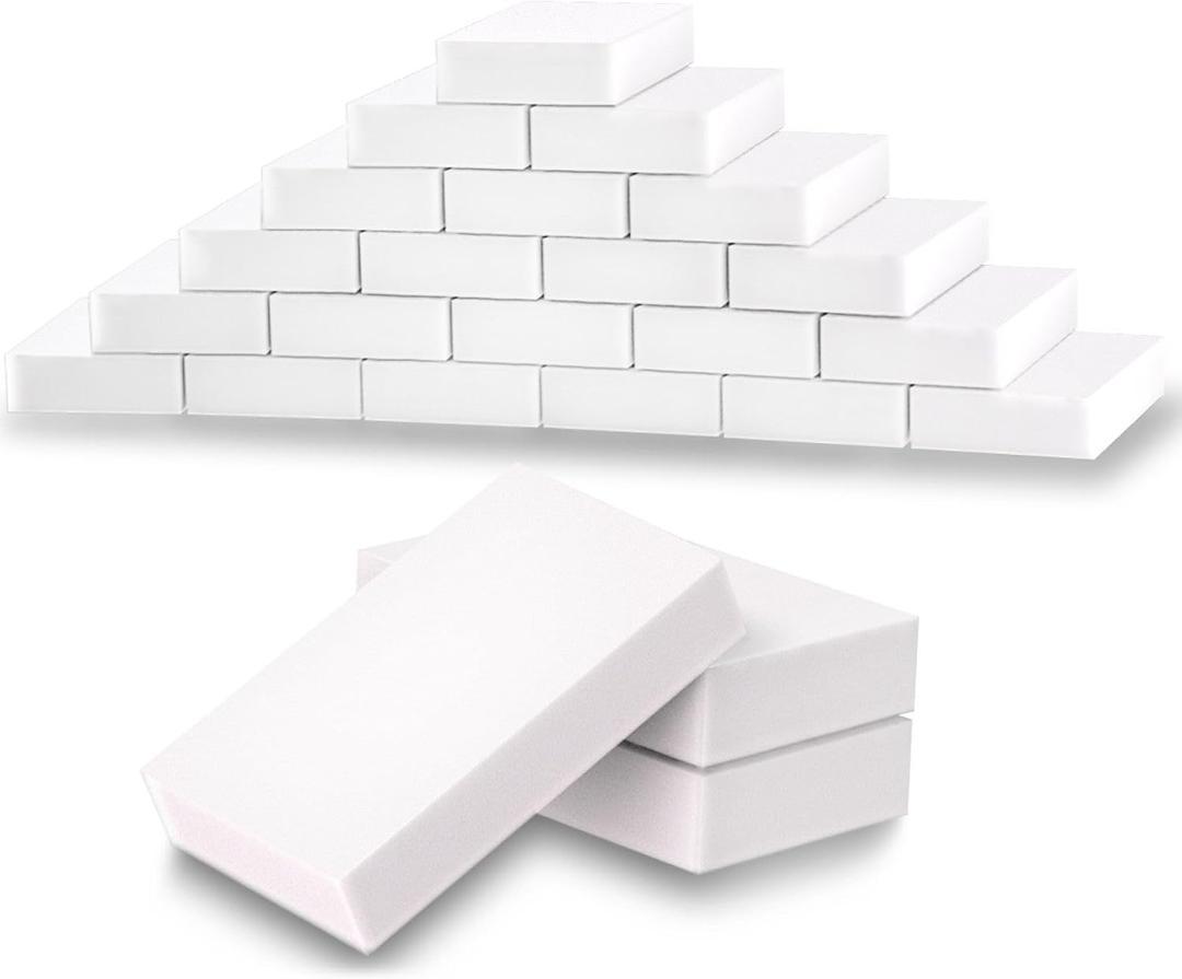 (40 Pack) Eraser Sponge SmilePowo Maigc Cleaning Sponge Eraser Melamine Sponges in Bulk Boat Eraser Multi Surface Scrubber Foam Cleaning Pads - Bathtub, Floor, Baseboard, Bathroom, Wall Cleaner