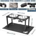 Elevated Dog Bowls, Metal Raised Dog Bowl Stand with 2 Thick 111oz Capacity Stainless Steel Food Bowls & Non-Slip Mat - 14" Tall for Large/Extra Large Breeds