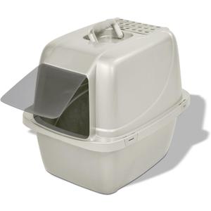 Van Ness Pets Odor Control Large Enclosed Cat Litter Box, Hooded, Pearl, CP6