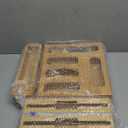 Calmbee 9 IN 1 Storage Bag Organizer for Kitchen Drawer, Bamboo Foil and Plastic Wrap with Cutter, Organizers Compatible Gallon, Quart, Sandwich Snack Size (Natural)