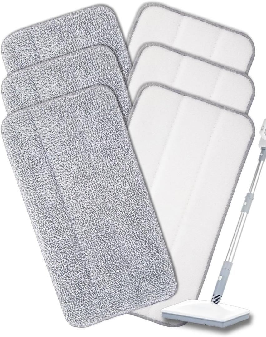 Steam Mop Pads Compatible with Seyola/FEPPO and Others Steam Cleaner for Home, Washable and Reusable Replacement Mop Pads for Floor Cleaning -6 Pack