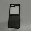 Foluu for Samsung Galaxy Z Flip 5 5G Case, Leather Case, PU Leather + Hard PC Shell Ultra Thin Slim Durable Protective Phone Case Cover for Samsung Galaxy Z Flip5 5G 2023 (Black)