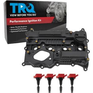 TRQ Ignition Kit Ignition Coil Valve Cover Compatible with 2019-2020 Hyundai Santa Fe 2017-2018 Santa Fe Sport 2015-2019 Sonata 2016-2020 Kia Optima Sorento