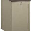 Cosco BoxGuard Outdoor Storage Box, Large Lockable Package Drop Box, 6.3 Cubic Feet, Weather-Resistant Design, Gray/Brown