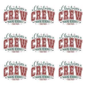 DTF Ready to Press Christmas Transfers Christmas CREM Making Memories Together Iron On Patches for Clothing 9pcs