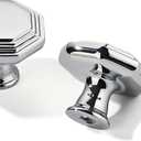 khtumeware 10 Pack 1-1/4 Inch Polished Chrome Cabinet Knobs Heavy Duty Solid Cabinet Hardware for Cupboard Drawer Pulls Dresser Handle