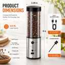 Electric Salt and Pepper Grinder Set, 240ML Large Capacity Rechargeable Salt & Pepper Mill, Stainless Steel, Adjustable Coarseness, USB-C Charging - Kitchen Essentials, Birthday Gifts for Women. (1)