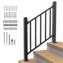 Akenow Modular Stair Railing Kit, 36 in x 3 ft, 2 Post, 1 Panel
