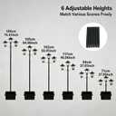 Solar Lamp Post Light with Planter,3-Head Solar Pole Light Outdoor Waterproof for Porch Yard Driveway Garden Patio Decor, Three-headed six-cornered lamp