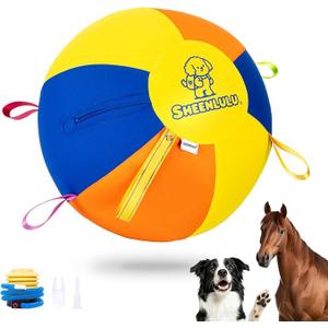 Herding Ball for Dogs, 22'' Dog Training Balls with Straps for Australian Shepherd, Border Collie, Cattle Dog, Large Breed, Horses Outdoor Play
