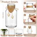 TBWIND Vintage Glass Flower Vase, 24PCS Farmhouse Clear Mason Jar Vases