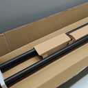 Black Curtain Rods 72 to 144" (6-12Ft) for Window,Outdoor Rods,Industrial 1Inch Pole,Rustic Wrap Around Rod Brackets,Simple rods Indoor/Outdoor Use, Set of 2