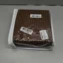 MIYE Pleated Waffle Weave Bed Skirt, Tailored Dust Ruffle 12 Inch Drop Easy Fit, Machine Washable (Brown, Queen - 12" Drop)