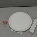 Unicozin Dimmable LED Flush Mount Ceiling Light with Remote Control, 3000K-6000K Color Changing, 12Inch 24W(150W Equiv) 2200LM, Round Flat Ceiling Lamp White for Bedroom, Living Room, Kitchen,Wired