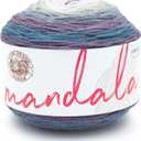 Lion Brand Yarn, Mandala DK Lightweight Yarn for Knitting, Crochet, and Crafts, Snorks, 1 Pack, Self-Striping Acrylic Fiber for Baby Blankets, Multicolor Shawls and Variegated Cardigans