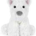SuzziPals Coolable & Heatable West Highland White Terrier Dog Stuffed Animals for Kids & Adult, Westie Puppy Plush Toys Microwavable Heating Pad for Soothing & Period, Lavender Plushies for Anxiety