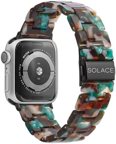 Solace Bands Lightweight Perma Watch Band - Universal Fit for Apple Watch Bands for Women & Men, iWatch Bands for 38mm 40mm 41mm 42mm 44mm 45mm 49mm Ultra, SE, Series 11 10 9 8 7 6 5-1 (Matte Solid)