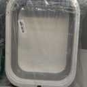 Collapsible Kitten Litter Box, Open High Sided Cat Potty Pan with Scoop Shallow Cat Toilet Anti-Splashing Low Entrance Travel Litter Box with Falling Sand Pedal for Kitty to Senior Cats