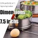 Stackable Steamer Insert Pans- Instant Pot Accessories 6 Qt-2 Silicone handle & Interchangeable Lids–Pressure Cooker Accessories- Pot in Pot for Baking,Lasagna,food steamer,Reheat Multiple Dishes