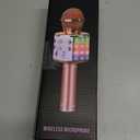 BlueFire 4 in 1 Karaoke Wireless Microphone with LED Lights, Portable Microphone for Kids, Great Gifts Toys for Kids, Girls, Boys and Adults (Black)