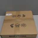 Antrader Lamp Shade Black Rattan Lampshades for Table & Floor Lamp, 13" Top x 13" Bottom x 10" High Lampshade Replacement, Easy to Assemble, Modern Drum Lamp Shades- Set of 2