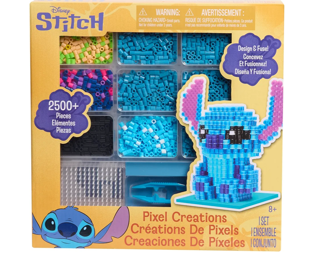 STITCH Disney Pixel Creations Bead Kit Lilo DIY Craft Set with 2500 Beads, Pegboards & Templates Creative Activity Toy for Girls & Boys Ages 6+