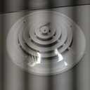 Fits 10 Inch Neck Air Duct | Steel Round Air Supply Diffuser for Ceiling by Handua | Round Diffuser Vent Cover | White | Outer Dimension: 13-15/16"