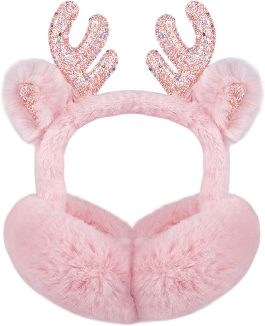 Surblue Cute Animal Earmuffs Winter Warm Outdoor Ear Covers Headband Fur Earwarmer