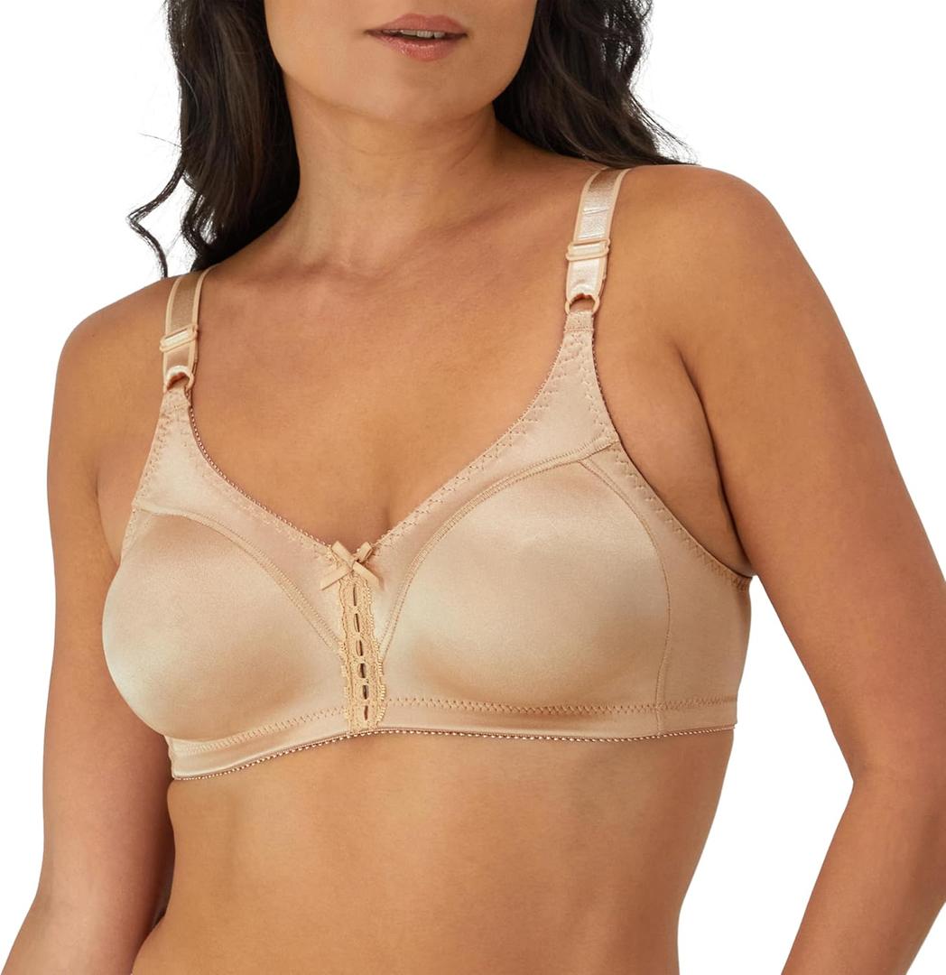 Bali Women's Double Support Wireless Bra, Comfortsoft Full-coverage Wirefree Bra, Df3820 (Beige) 38D