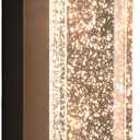 Black Wall Sconce with K9 Crystal Bubble and Dusk to Dawn Sensor, Exterior LED Wall Mounted Light, Modern Porch Lantern, Light Fixture for Indoor and Outdoor