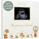Pregnancy Journal for First Time Moms 2026 I Faux Leather, Gold Foil & Bearly Wait Theme I Pregnancy Book for First Time Moms I Expecting Mom Gifts for Pregnant Women I Mom To Be Gift - Baby Book
