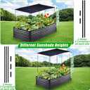Garden Shade Cloth Kit for Raised Beds, 78.7"x39.4" Garden Shade Cloth for Plant Heat Protection, 85% Plant Sun Shade Cloth with Poles Raised Garden Bed Sunshade Cover for Outdoor Plants Vegetables