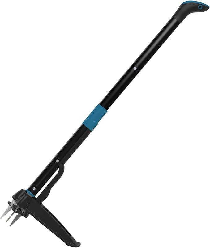 Weed Puller Tool – 4-Claw, Extra-Long 43” Handle, No Bending, Easy Eject – Removes Weeds Effortlessly – Sturdy Foot Pedal & Lightweight Aluminum – Effortless Hand Weeding Tool