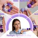 Magnetic Balls Fidget Toy Adults, Silicone Magnetic Balls, Fidget Toys, Office Desk Fidget Balls for Anxiety Relief, Sensory Toy for Fingers Hands (Purple-4PCS)